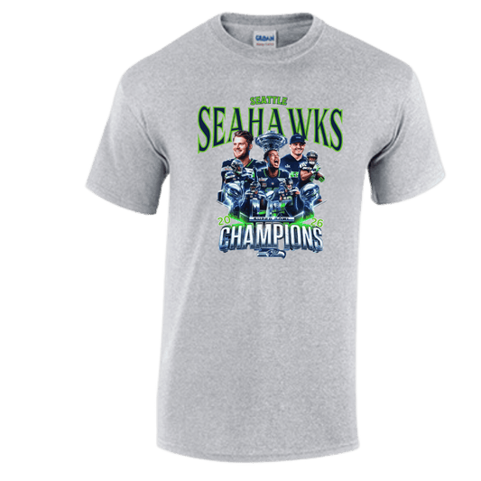 Unisex Short Sleeve T-Shirts (2026 Seattle Seahawks Championship Graphic Shirt)