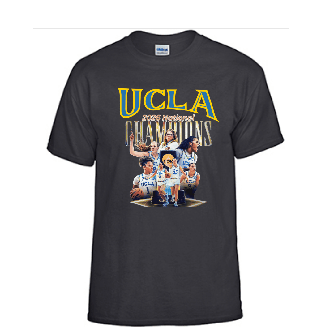 Unisex Short Sleeve T-Shirts (2026 UCLA Bruins Women's Basketball Championship Graphic Shirts)