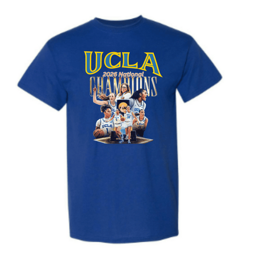 Unisex Short Sleeve T-Shirts (2026 UCLA Bruins Women's Basketball Championship Graphic Shirts)